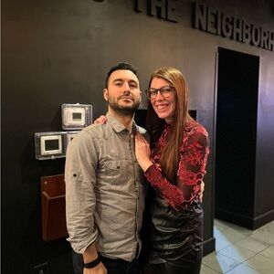 SHEIN Red and Black Floral Top